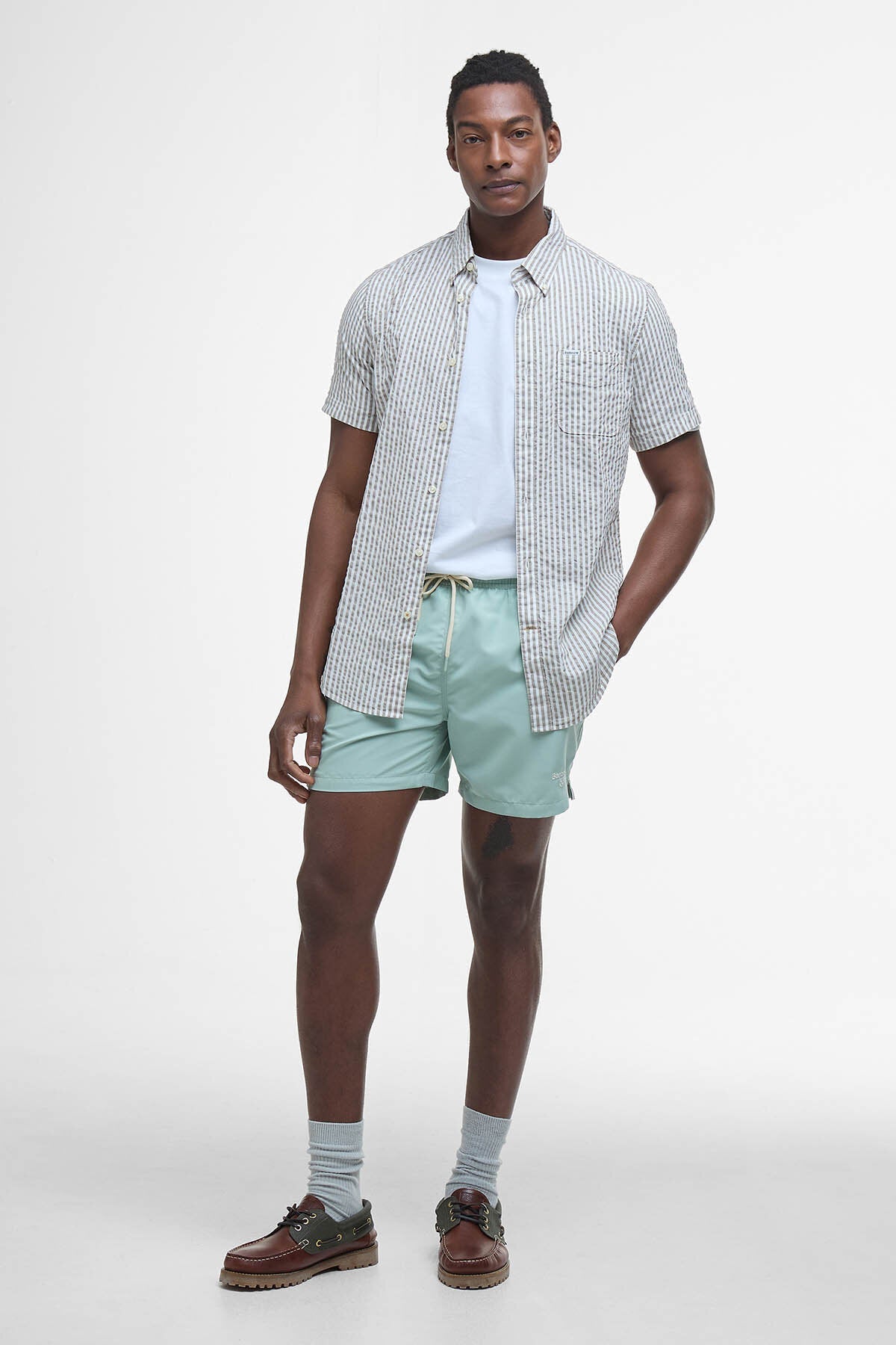 Cresswell Seersucker Regular Short-Sleeved Shirt