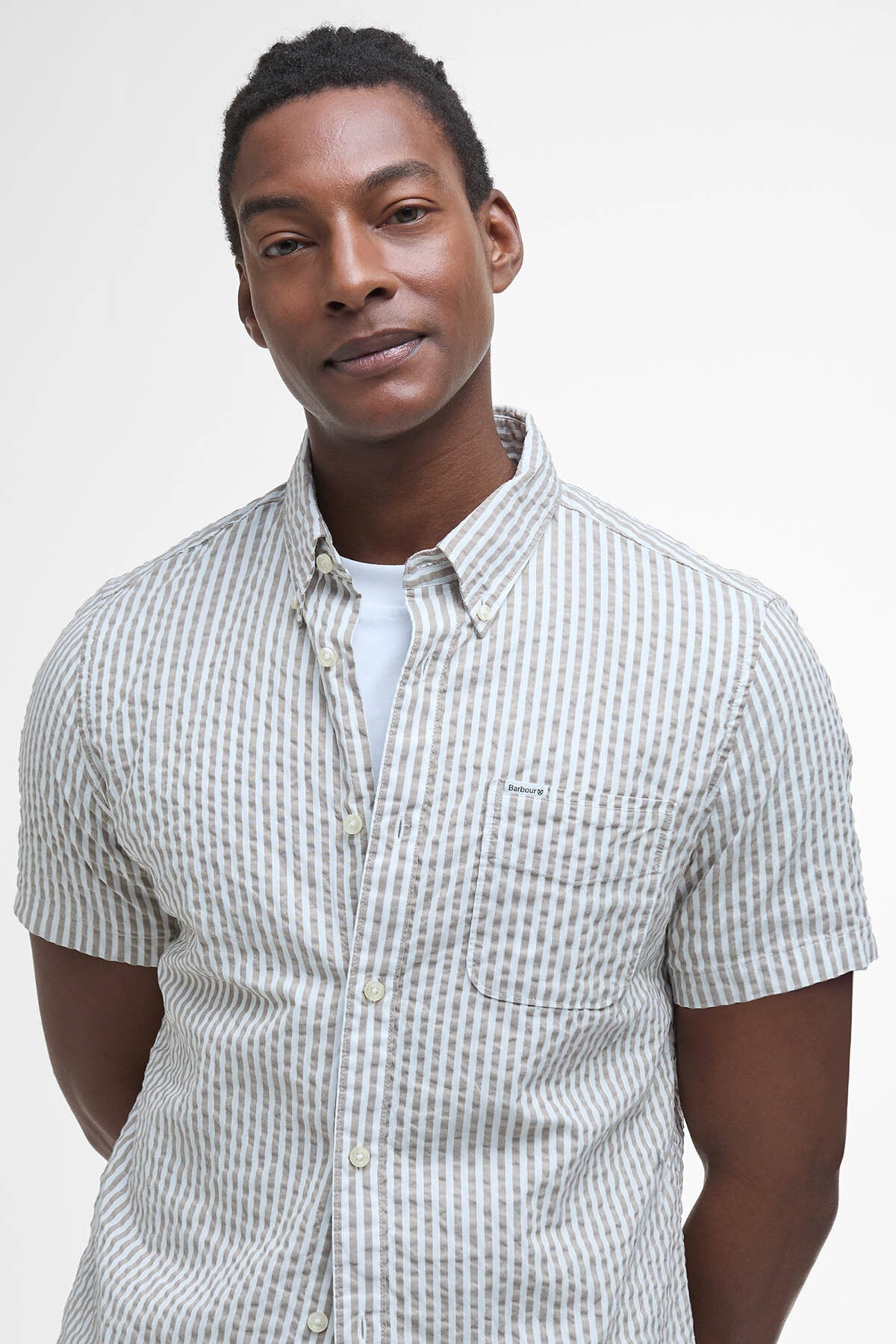 Cresswell Seersucker Regular Short-Sleeved Shirt